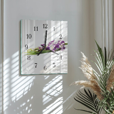 Square kitchen clock Flowers