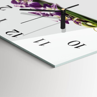Square kitchen clock Flowers