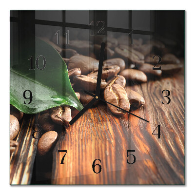 Square wall clock Coffee beans