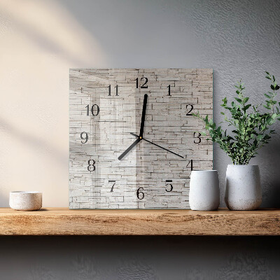 Glass clock square Clinker