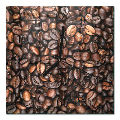Square kitchen clock Coffee beans
