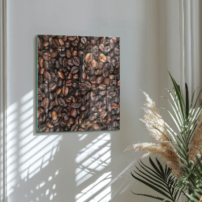 Square kitchen clock Coffee beans