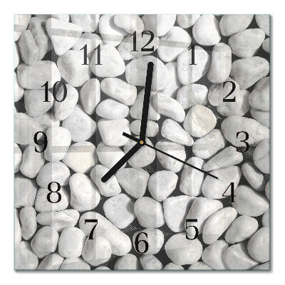 Glass clock square Stones