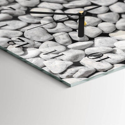 Glass clock square Stones