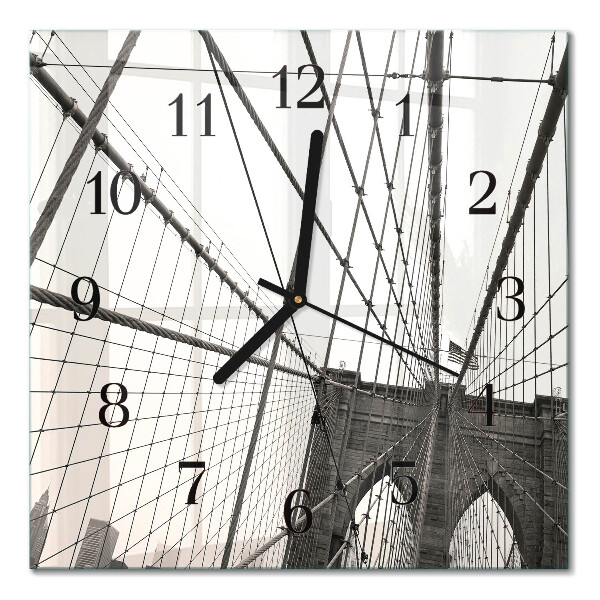 Square wall clock Brooklyn Bridge