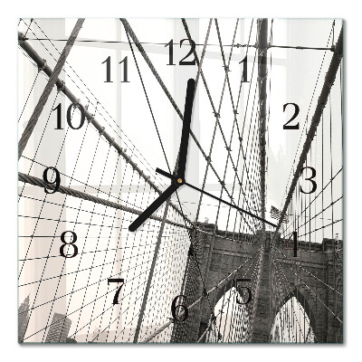 Square wall clock Brooklyn Bridge
