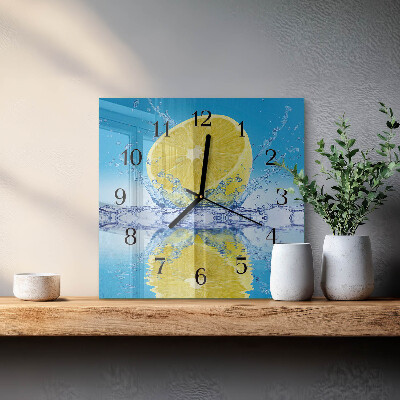 Square wall clock Citrus