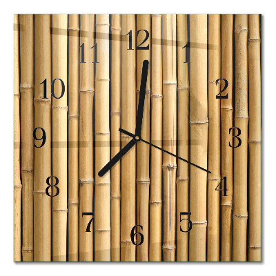 Square wall clock Bamboo