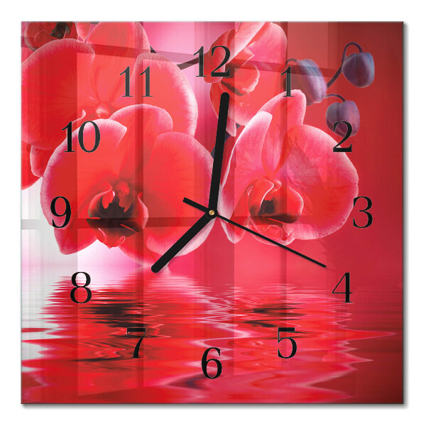 Square kitchen clock Orchid