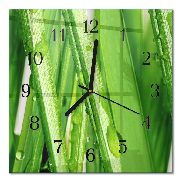 Square wall clock Grass
