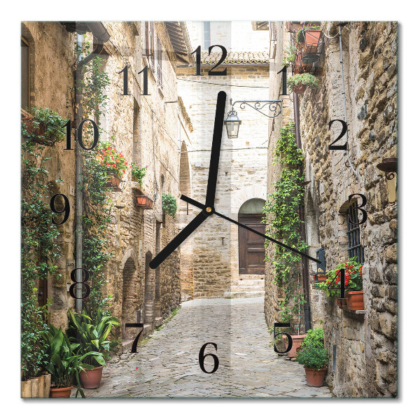Glass wall clock square Avenue