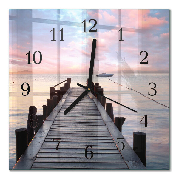 Square wall clock Bridge