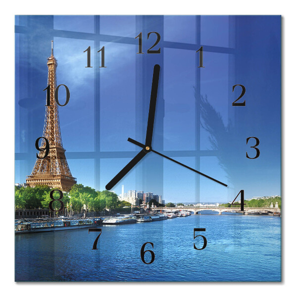 Glass clock square The Sky of Paris
