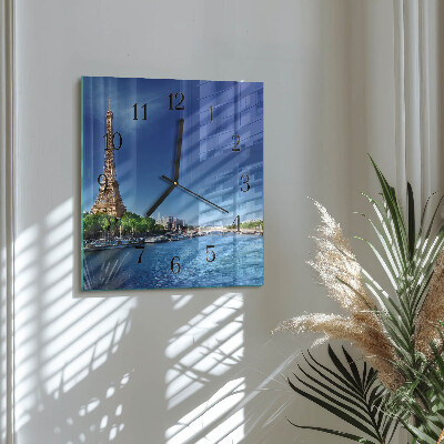 Glass clock square The Sky of Paris
