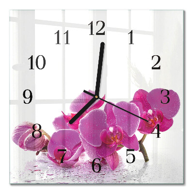 Square kitchen clock Orchid