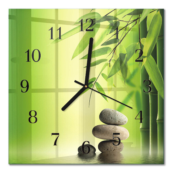 Square kitchen clock Stones