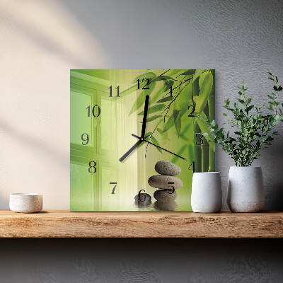 Square kitchen clock Stones
