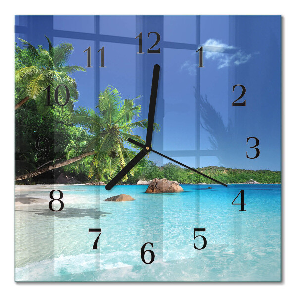 Square wall clock Palm Island