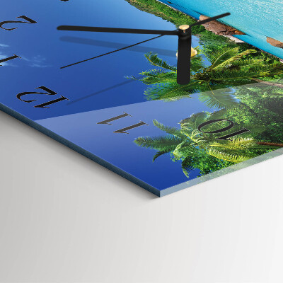 Square wall clock Palm Island