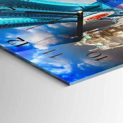 Glass clock square Bridge