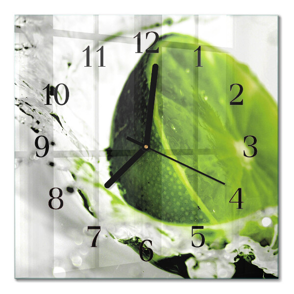 Glass clock square Calcium carbonate