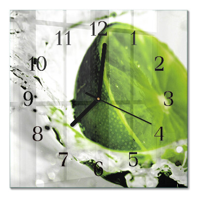 Glass clock square Calcium carbonate