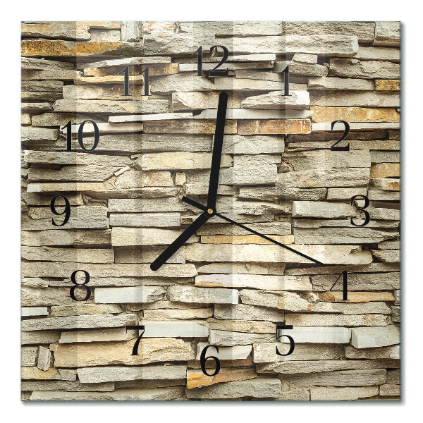 Square kitchen clock Stones