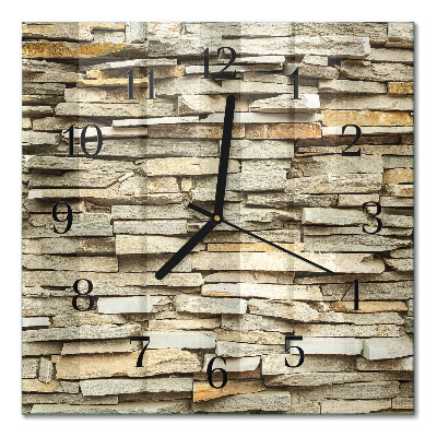 Square kitchen clock Stones