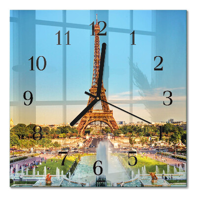 Square wall clock Paris