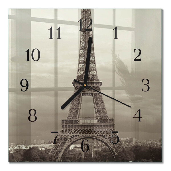 Square kitchen clock Eiffel Tower