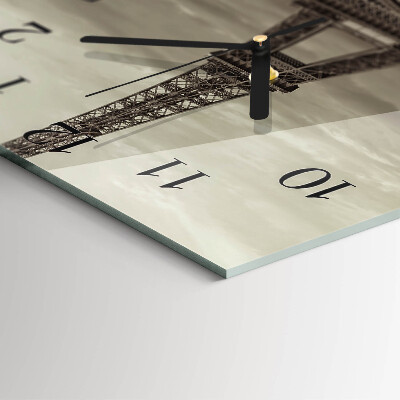 Square kitchen clock Eiffel Tower