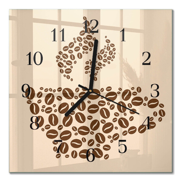 Square wall clock Coffee
