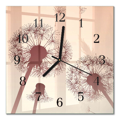 Square kitchen clock Dandelion