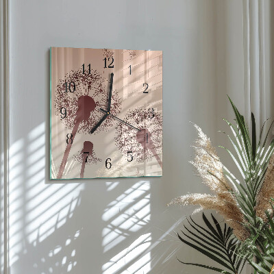 Square kitchen clock Dandelion