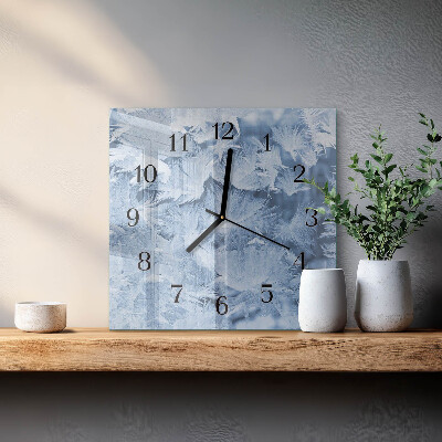 Square kitchen clock Snowflakes