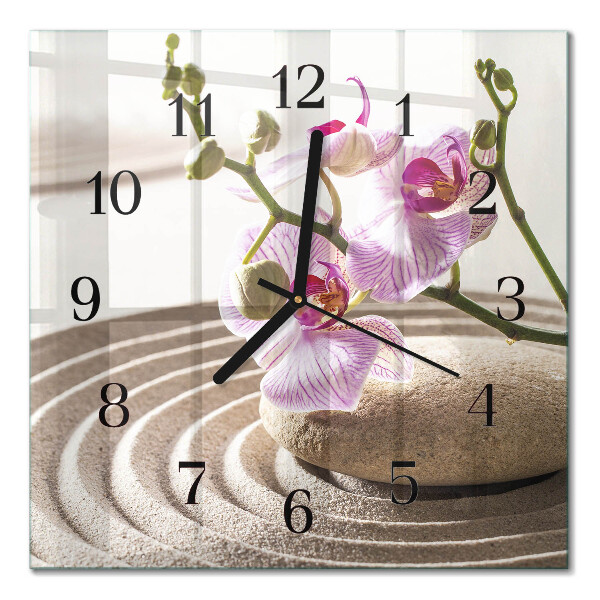 Square wall clock Sand orchid