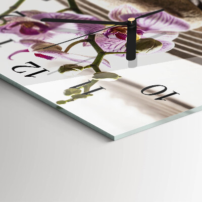 Square wall clock Sand orchid