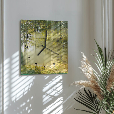 Square kitchen clock Forest