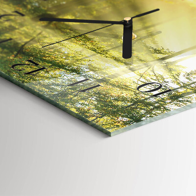 Square kitchen clock Forest