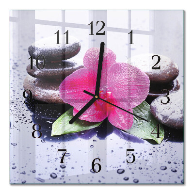 Square kitchen clock Orchid