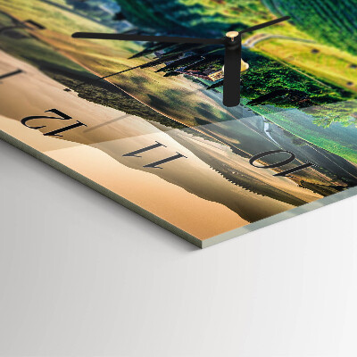 Glass clock square Landscape