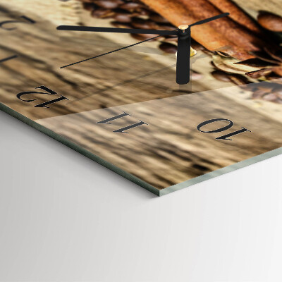 Square kitchen clock Anise cinnamon