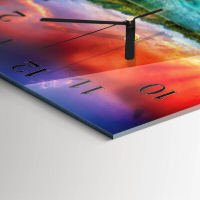 Glass clock square Landscape
