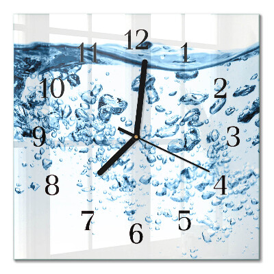 Square wall clock Water