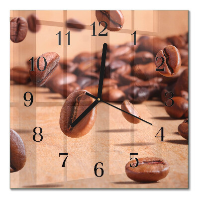 Square wall clock Coffee beans