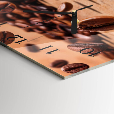 Square wall clock Coffee beans