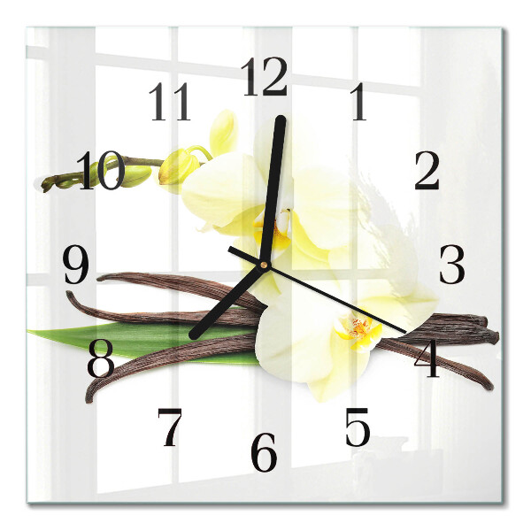 Square wall clock Vanilla orchid