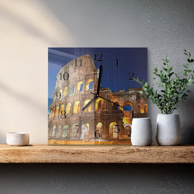 Glass clock square Colosseum