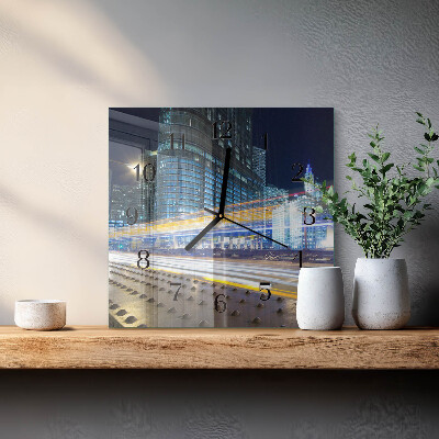 Square kitchen clock Horizon