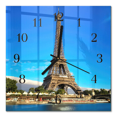 Square kitchen clock Eiffel Tower Paris
